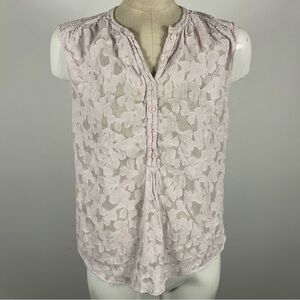 Rebecca Taylor Elegant Pink Sleeveless silk blend Lace Top 4